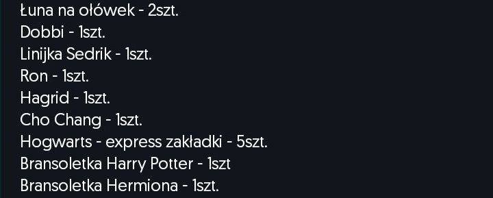 Figurki Kinder joy z serii Harry Potter