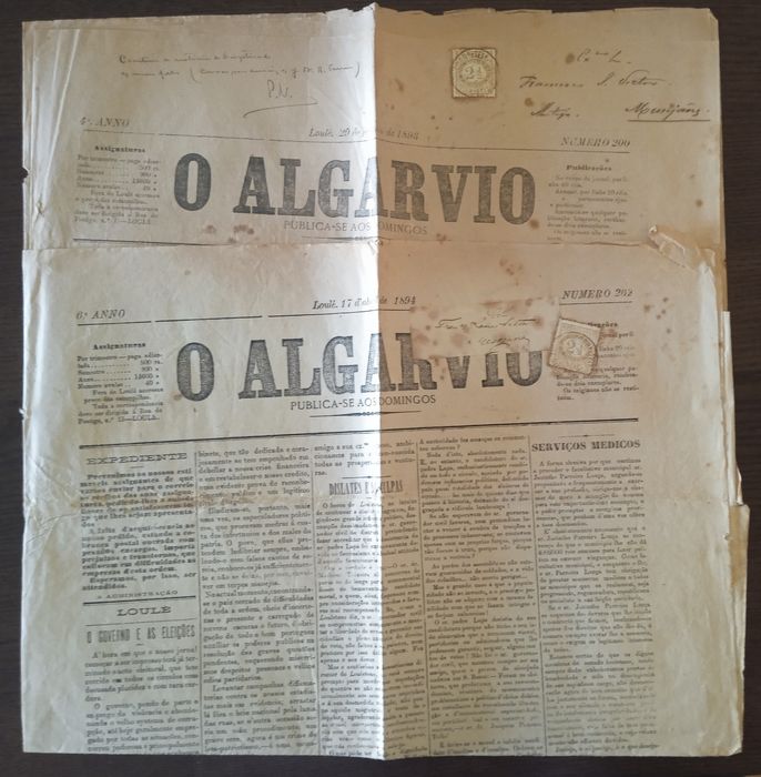 Jornais antigos selados