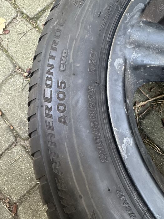 Koła opony całoroczne bridgestone felgi aluminiowe subaru 5x100 7J 16”