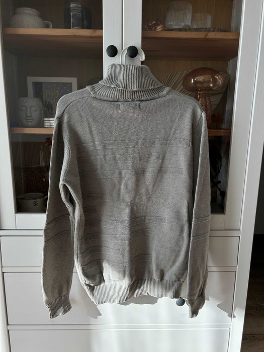 Szary męski golf jesienny sweter sweterek Bytom