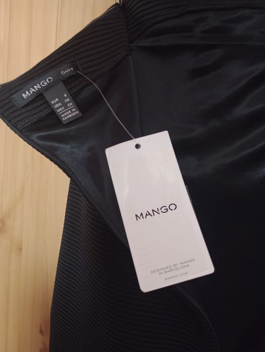 Spódniczka długa maxi prążki vintage boutique bestseller 36/S Mango