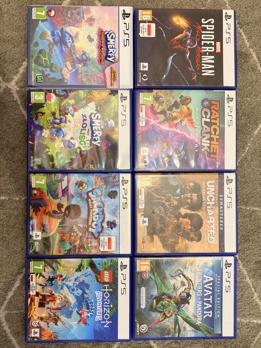 8 gier na Play Station 5 PS5 za 450 zł w polskiej wersji jezykowej