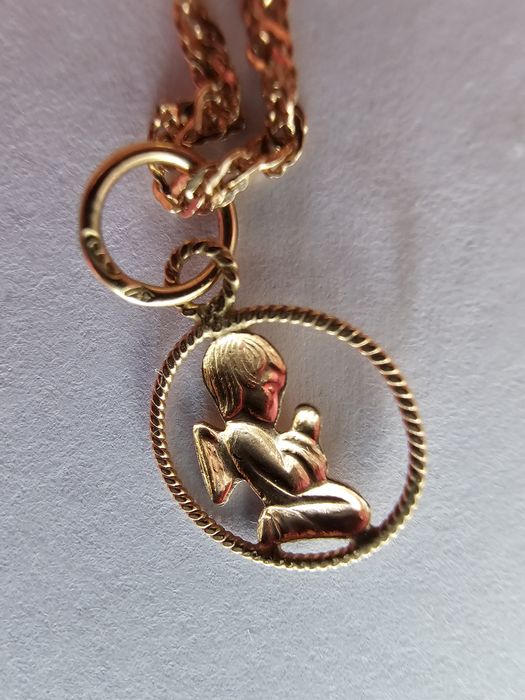 Pulseira de criança com Anjo ouro 9k