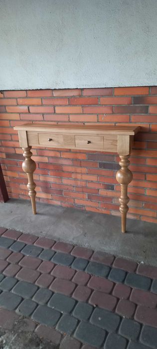 konsola drewniana  czarna 140 cm