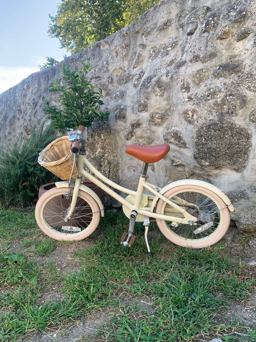 BANWOOD 16” Bicicleta clássica vintage cor creme