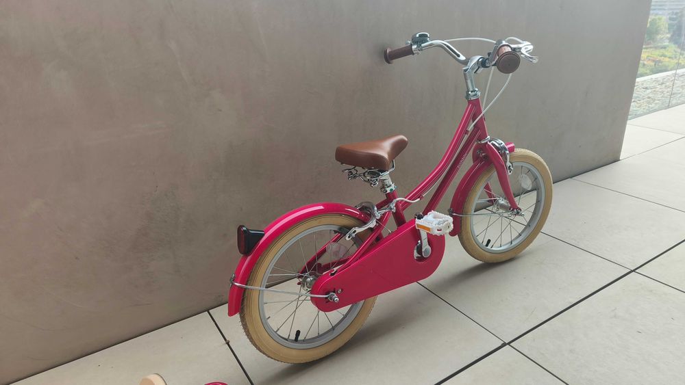 Bicicleta Infantil Bobbin Gingersnap 16" – Cereja Rosa
