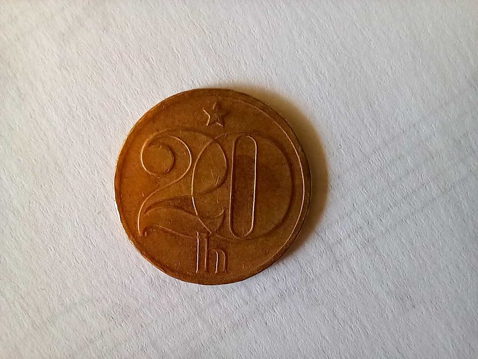 Moneta Czechosłowacja - 20 halerzy 1972 /21/