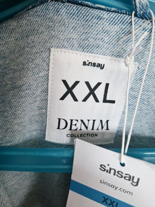 Kurtka jeansowa bomber dzinsowa bomberka xxl plus size oversize