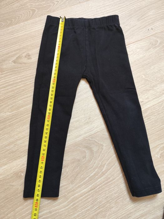 Leginsy czarne bawełna 48 cm