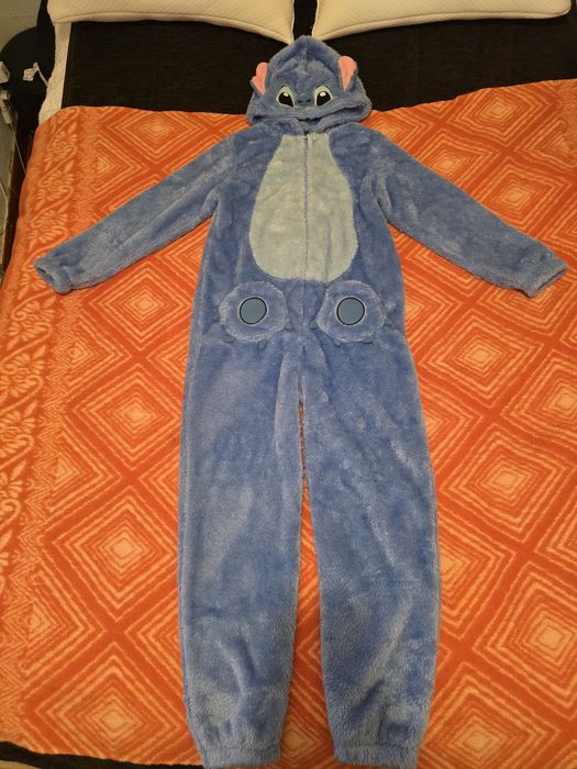 Pijama Macacão Stitch 10-11 Anos  Disney Stitch Azul