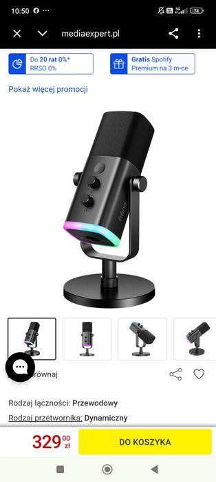 Fifine Ampligame AM8, dynamiczny mikrofon studyjny