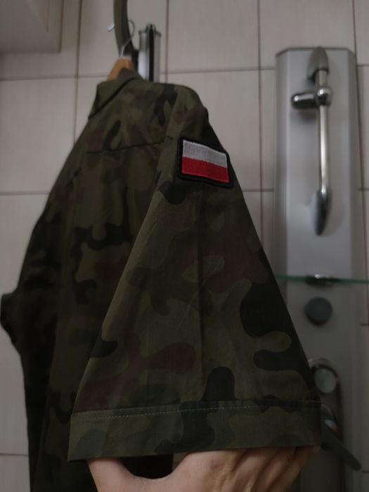militarna koszula bluzka zapinana z krótkim rękawem XL classic sport