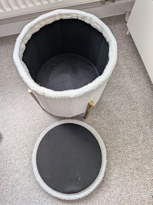 Okrągła pufa ze schowkiem 30 cm