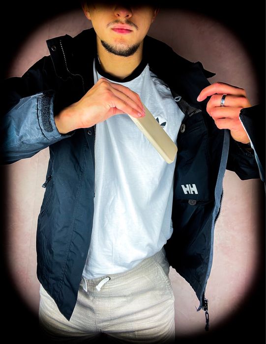 «Helly Hansen» Ocieplana Czarna Męska Kurtka bez Kaptura na Jesień (S)