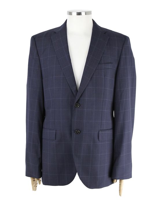 HUGO BOSS чоловічий картатий синій піджак. Оригінал. 52 (L-XL)