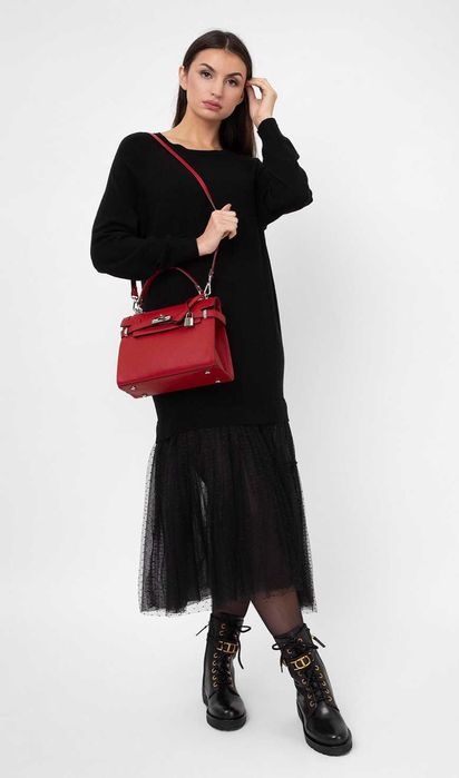 Кожаная красная сумка Gianni Notaro. Италия