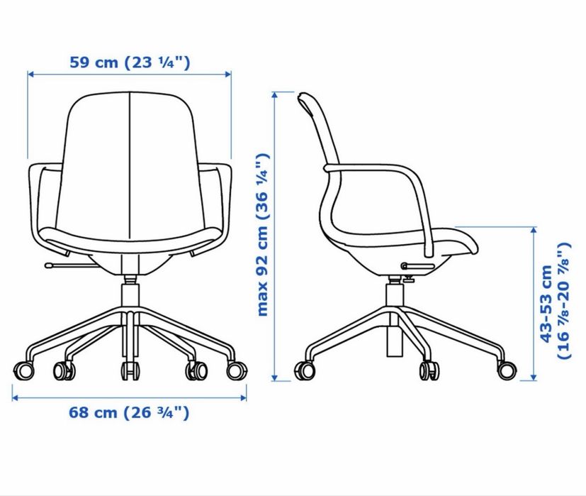 Cadeira de escritorio IKEA com rodas