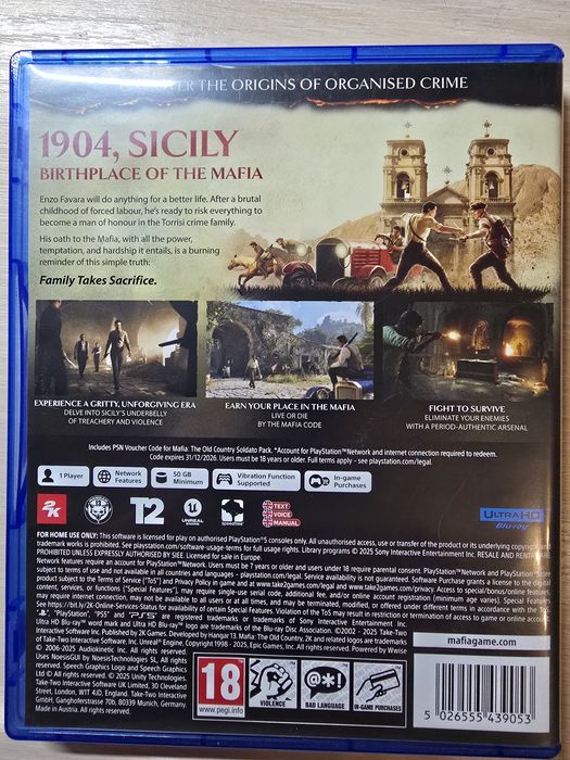 Продам гру Mafia the old country на PS5