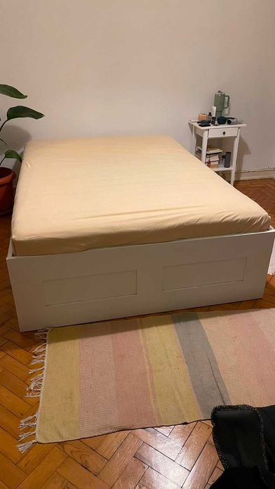 Cama 140x200 com arrumação + Colchão