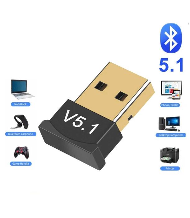 Адаптер Bluetooth 5,1 USB 2.0 для ПК Windows 11/10/8,1 (sv3666) блютуз