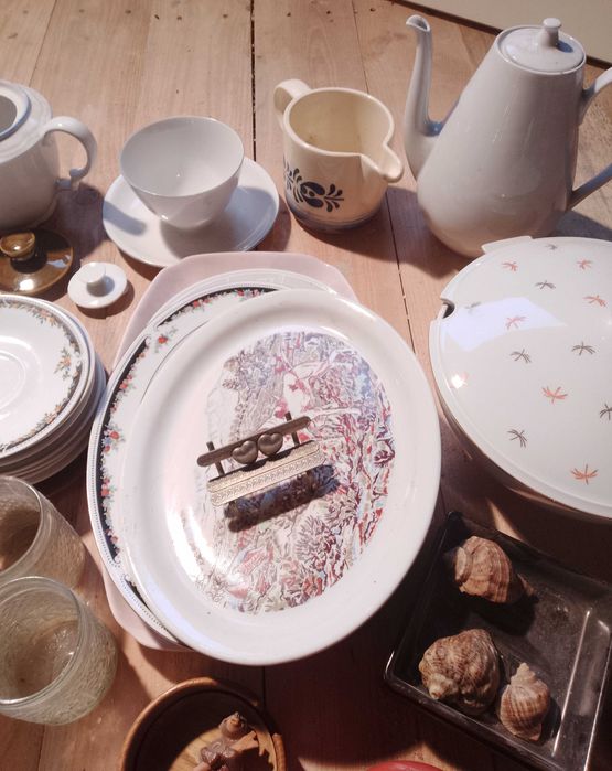 Stara porcelana i szkło zestaw 4