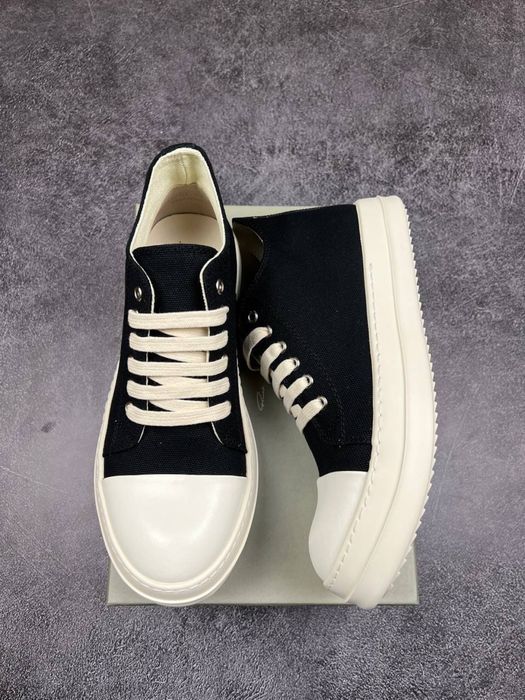 ТОПОВА ЯКІСТЬ‼️Кросівки Rick Owens Ramones Jambo Lace Black White,рік