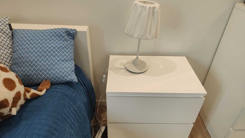 Mesa de Cabeceira Branca, c/ 2 gavetas à medida Inter4 Paços Ferreira