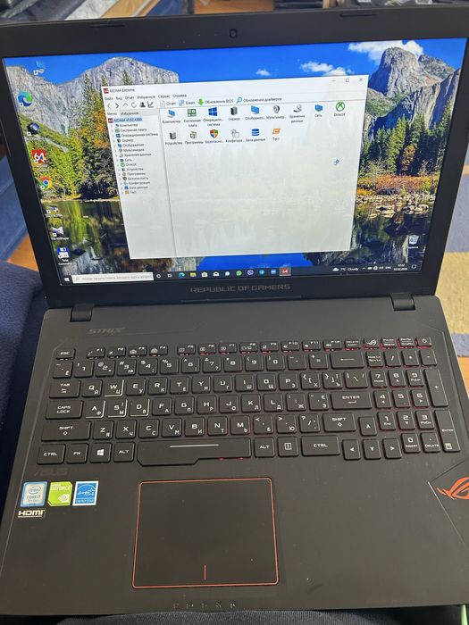 Ноутбук Asus Rog Strix Nvid-1050 SSD256 RAM16