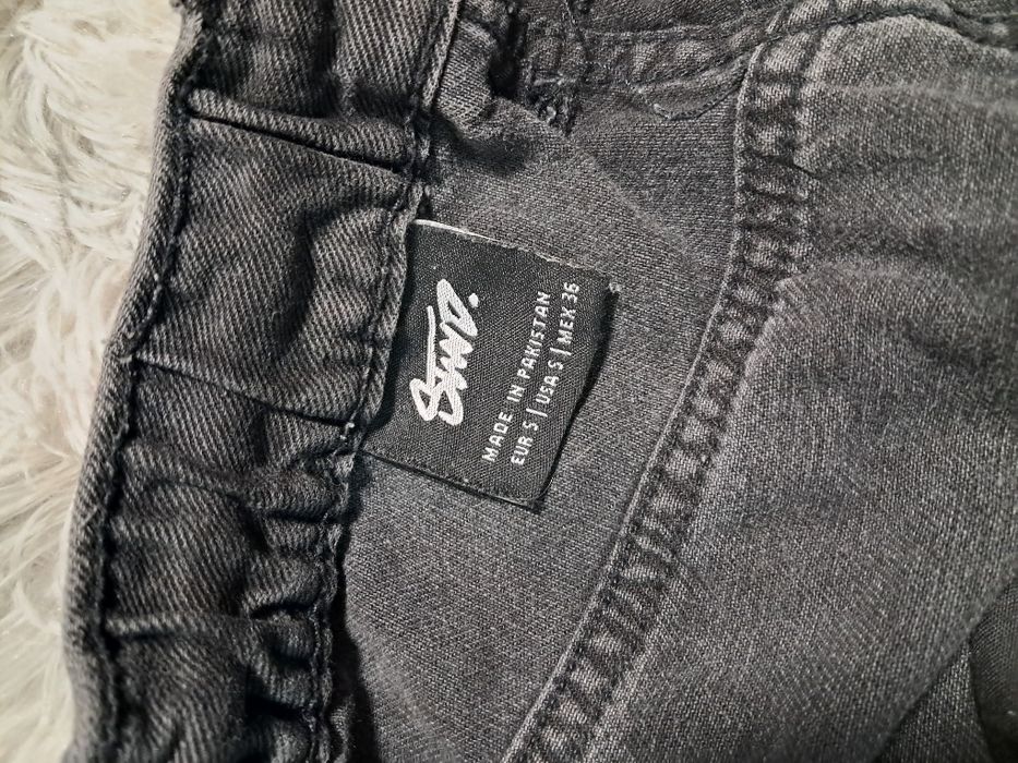 Широкі штани/Джинси Baggy Cargo Pull&Bear (STWD) — темно-сірі / графіт