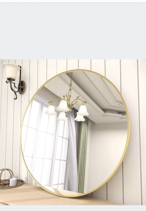 Sprzedam lustra okrągłe 80cm/60cm w złotej ramie
