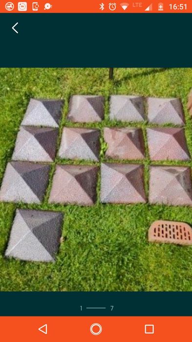 13 x Daszek słupa ogrodzeniowego czapa klinkier 30x30