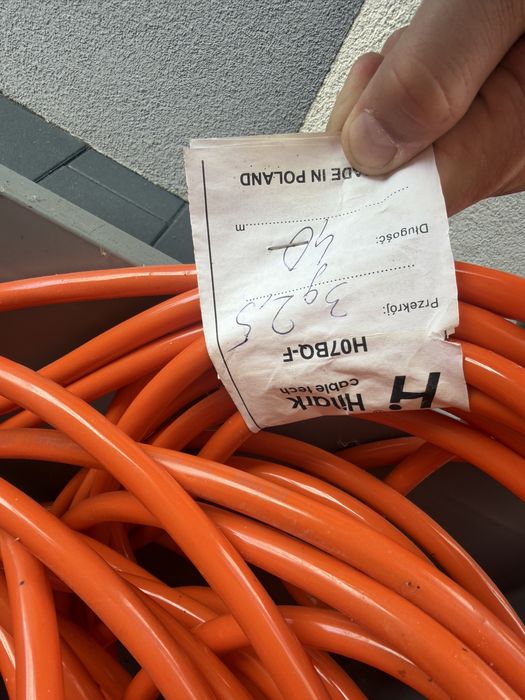Kabel PUR Hilark H07BQ-F 3G2,5 40 m pomarańczowy