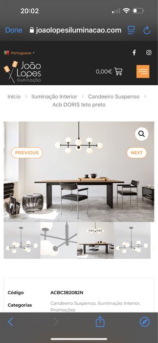 O candeeiro de teto preto : Suspended ceiking light