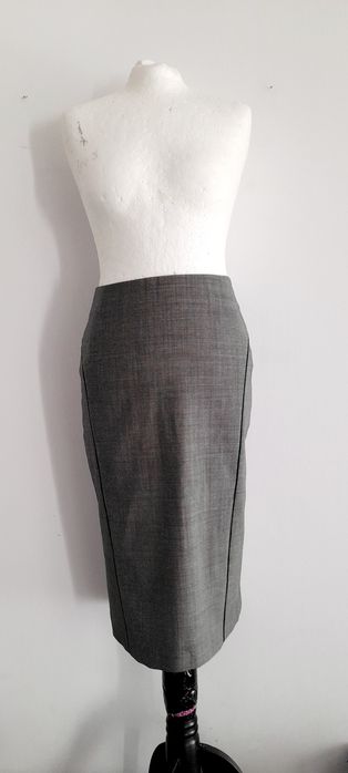 NOWA Wełniana długa midi spódnica wełna jesień zima 36 s 34 xs święta