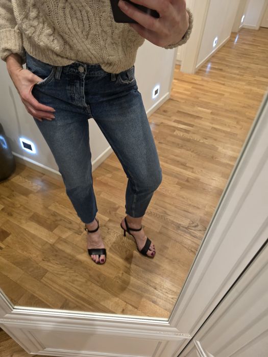 Jeansy Zara gruby materiał