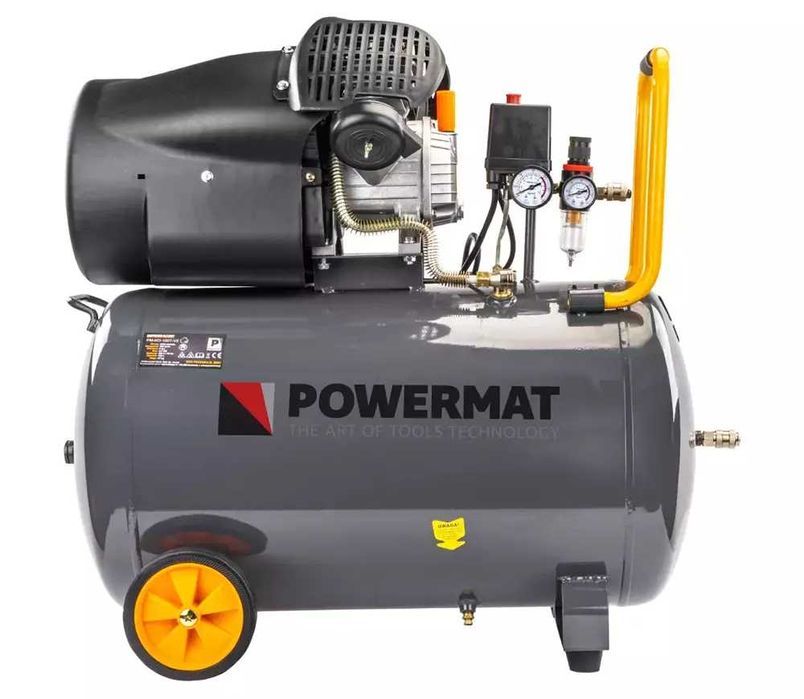 Компресор повітряний POWERMAT 100л 3.5кВт 8атм 530л/хв компрессор PL