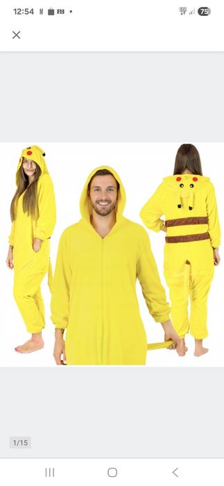 Kombinezon, pidżama,onesie Pikachu rozm.S