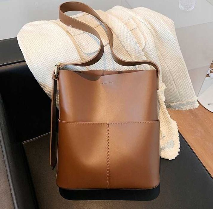 Torebka Damska Torba na Ramię Pojemna Shopper A4 Eko Skóra.