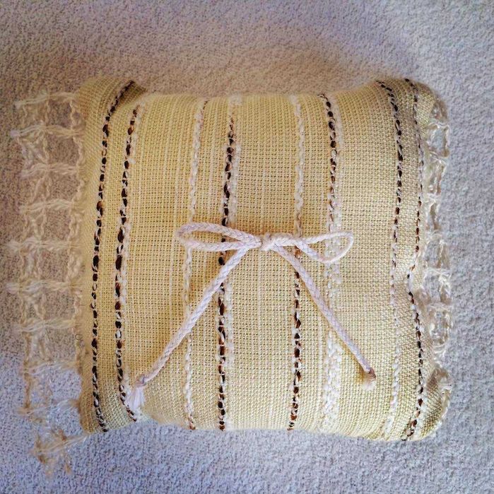 Rustykalna poduszeczka na obrączki ślubne