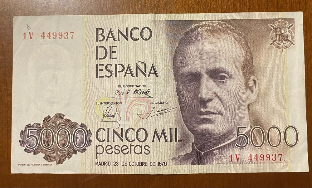 Nota 1562 - ESPANHA 5000 Pesetas