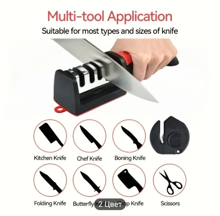Новий універсальний точильний пристрій для ножів різних розмірів та ти