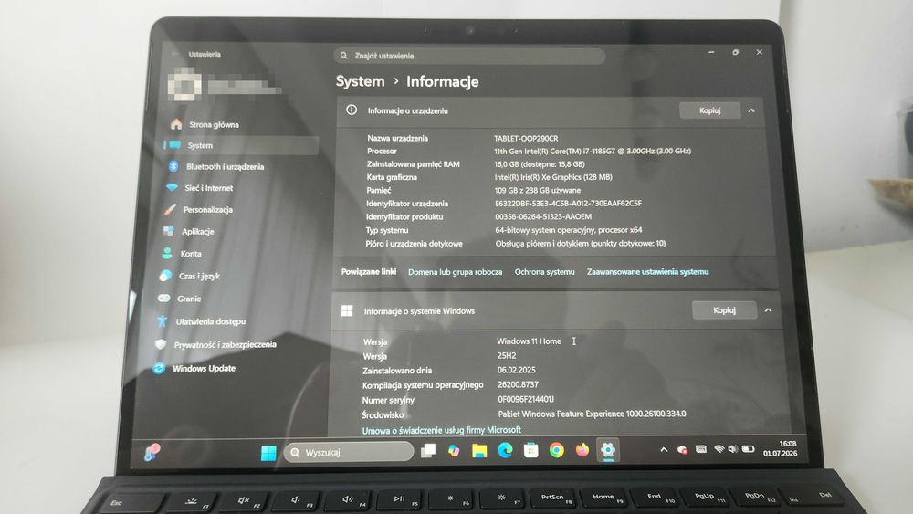 laptop, tablet - Microsoft Surface Pro 8 - Intel i7 (Windows 11)