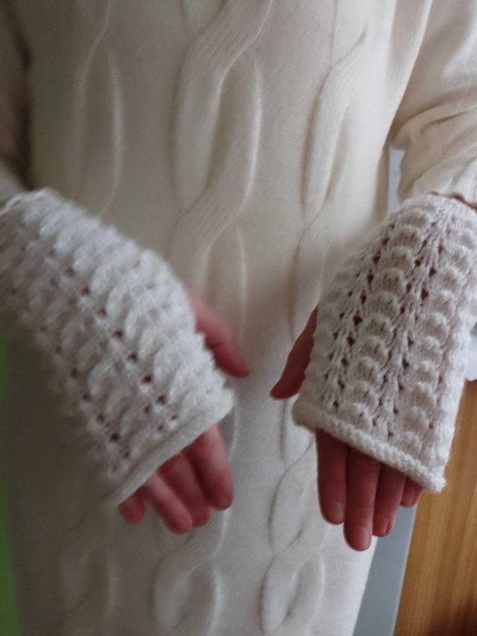 Handmade/Ekskluzywne rękawiczki, mitenki z Madrytu