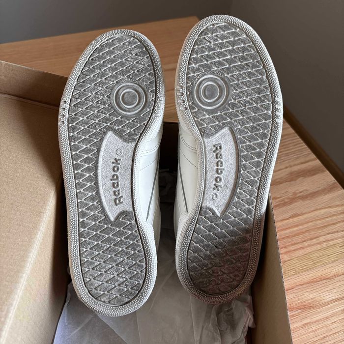 Buty damskie Reebok Club C 85 tennis białe z różowymi napisami