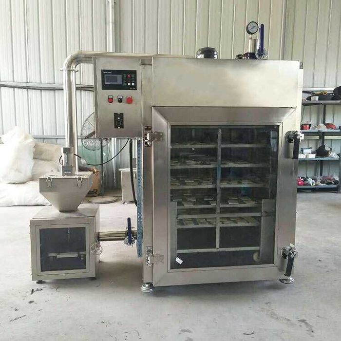 Промислова коптильня холодне / гаряче копчення м'яса, риби, птиці