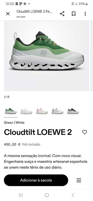 excelente oportunidade,  ténis marca Loewe novos numero 39 novos