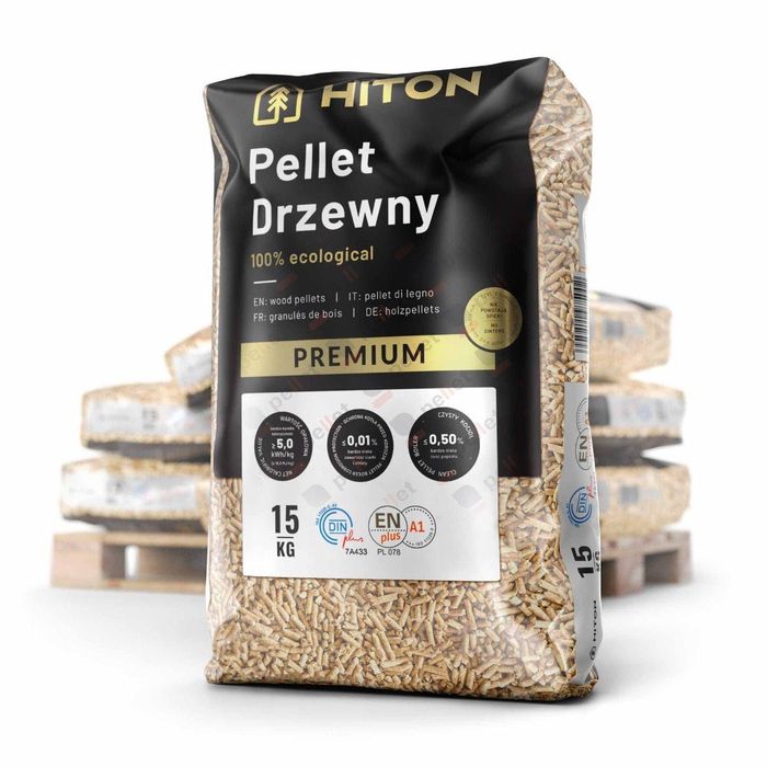 POLSKI Pellet sosnowy HITON Premium Certyfikat A1 ENplus DINplus
