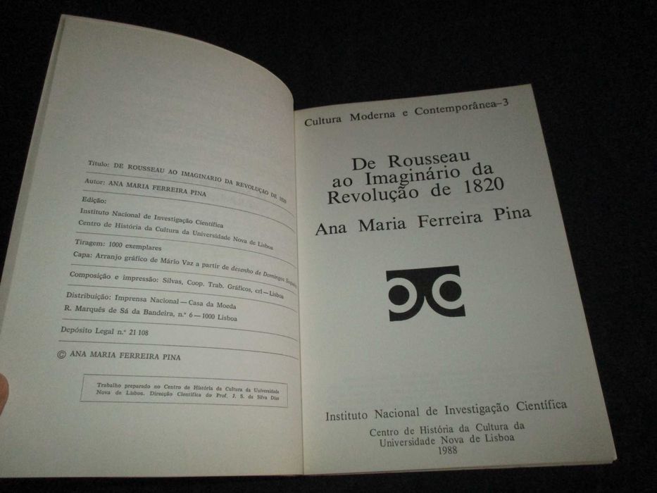 Livro De Rosseau ao Imaginário da Revolução de 1820