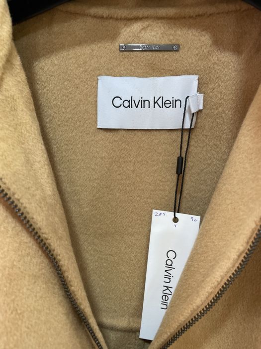 Casaco Calvin Klein de lã camel tamanho 40 novo com etiqueta