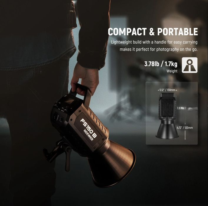 Світлодіодний відеосвіт Neewer FS150C 130W RGB LED Video Light